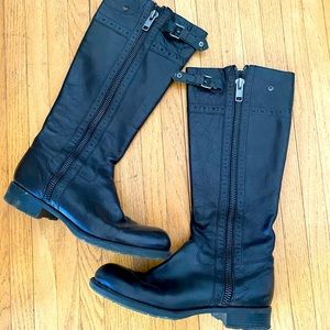 Franco Sarto Black Leather Boots